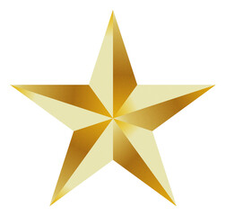 Obraz premium golden star 3d realistic background transparent