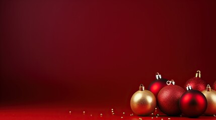 copy space of isolated background with minimal christmas decoration