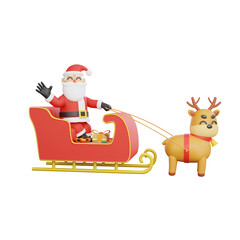 3d rendering of Santa Sleigh Ride