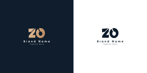 ZO Letters vector logo design