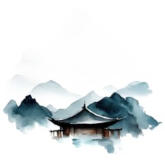 mountain view beautiful korean style