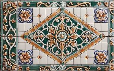 Celtic ceramic tile texture, classic and old school with 8K resolution.