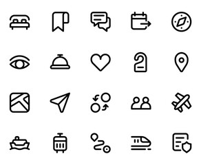 Traveling line Icons sheet