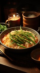 A dish made with cooked beans UHD wallpaper