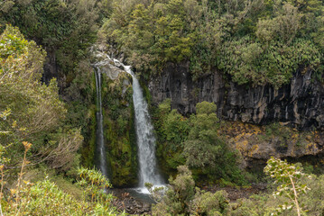 Dawson Falls or Te Rere o Noke  (the Falls of Noke) in Egmont National Park, Taranaki, New Zealand.