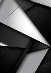 Modern silver and black geometric design background