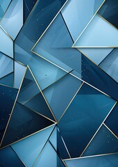 Modern silver and blue geometric design background geometry
