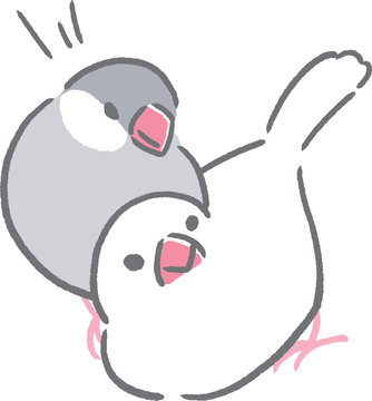 のっかる文鳥