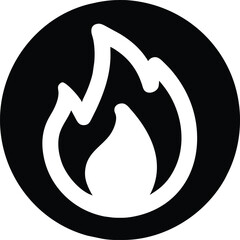 Icon design related to flame logo symbol.