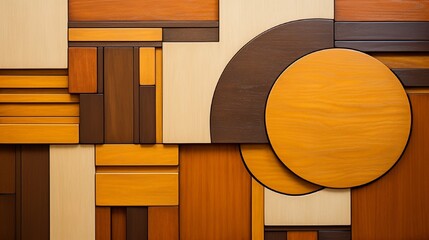 Craft a visually pleasing composition of a wooden panel with earthy, warm colors.