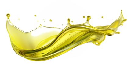 olive oil splash element on isolated background