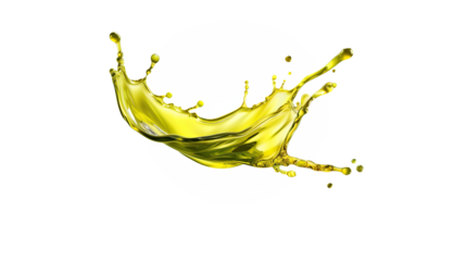 olive oil splash element on isolated background