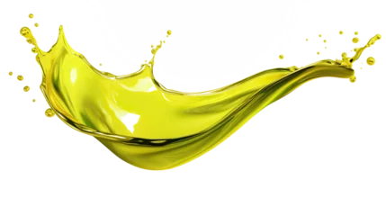 Türaufkleber olive oil splash element on isolated background © Imamul