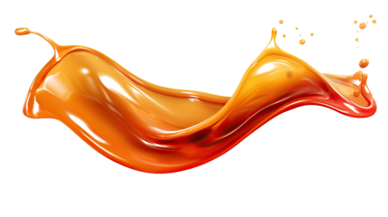 chili sauce splash element on isolated background