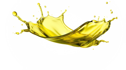 olive oil splash element on isolated background