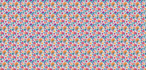 seamless knitted pattern with snowflakes, Swirly floral retro