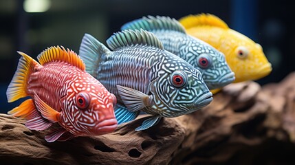 Colourful trohical fish swimming in a coral reef.UHD wallpaper