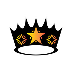 Royal luxury crown abstract Logo template design.Crown with monogram, with elegant and minimalist lines isolated on the background.