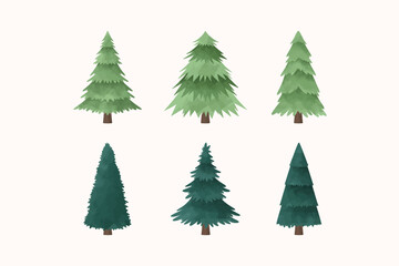 Christmas Tree Decoration Illustration Collection