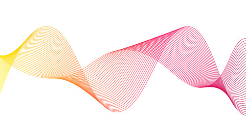 Design element. Many purple line circle ring waves.Abstract wavy stripes on a white background isolated. Creative line art. Design elements created using the Blend Tool.	