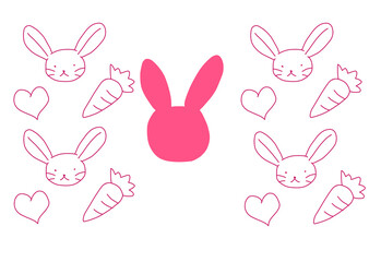 かわいいウサギの背景