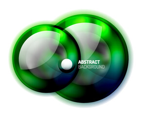 Abstract Glass Circle Banner Template
