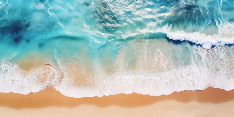 Beach, taken from a long distance and at a 90-degree angle from above.