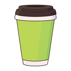 reusable coffee cup green design