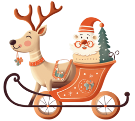 Rudolf in sleigh