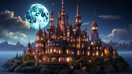 A winter fantasy scene that is magical and enchanting ,Winter Graphics, Winter Graphics image idea, Illustration