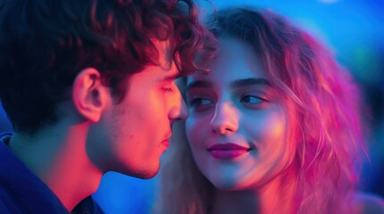 a young couple at a music festival