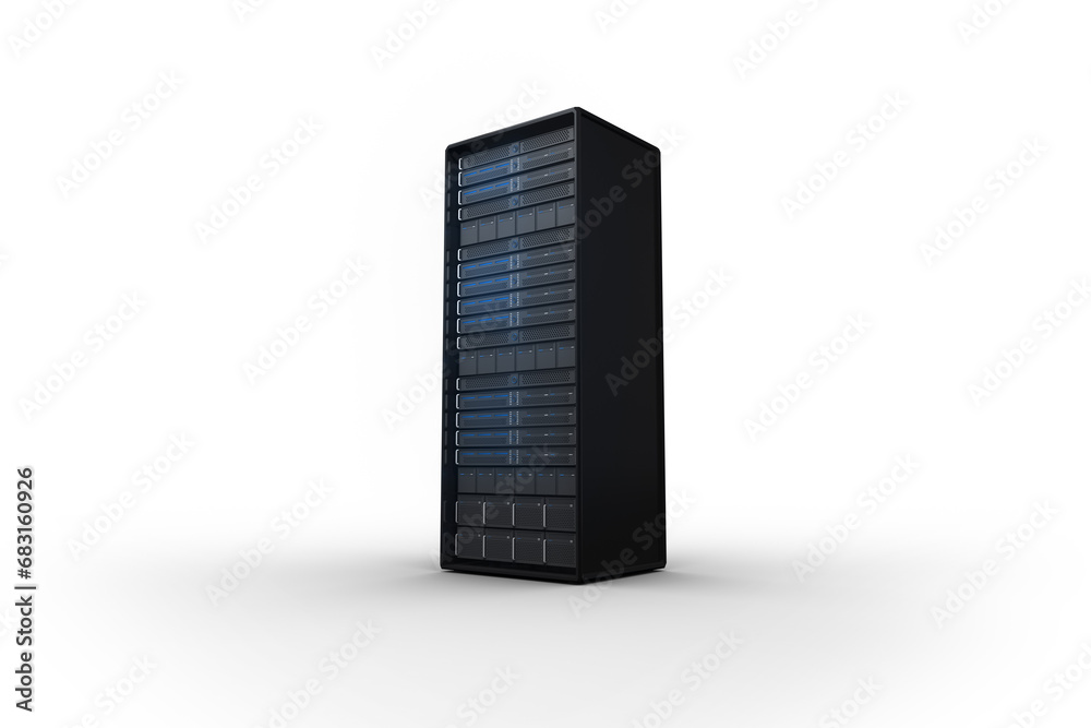 Wall mural digital png illustration of computer server on transparent background