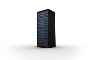 Digital png illustration of computer server on transparent background