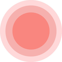 Digital png illustration of red circles with copy space on transparent background