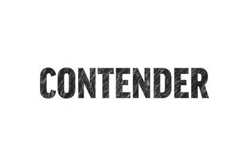 Digital png illustration of black contender text on transparent background