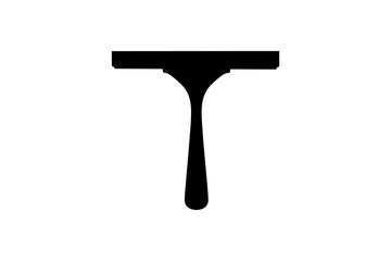 Digital png silhouette image of squeegee on transparent background