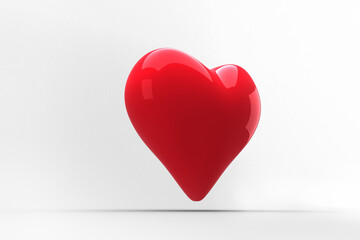 Digital png illustration of red heart on transparent background