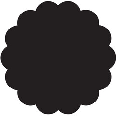 Digital png illustration of black shape with copy space on transparent background