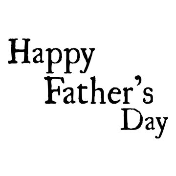 Digital png illustration of happy father's day text on transparent background