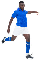 Digital png photo of african american male football player on transparent background