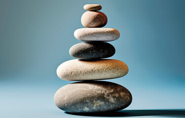 Fototapeta na wymiar stacked zen stones 