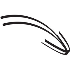 Digital png illustration of black arrow on transparent background