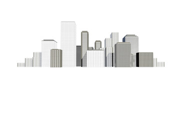 Digital png illustration of black city view on transparent background