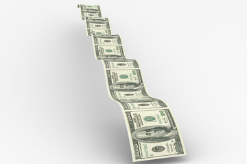 Digital png illustration of long money slide on transparent background
