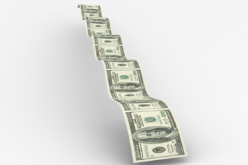Digital png illustration of long money slide on transparent background