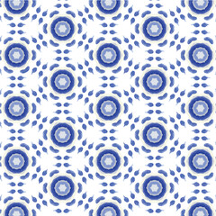 Digital png illustration of blue circles and with stains repeated on transparent background