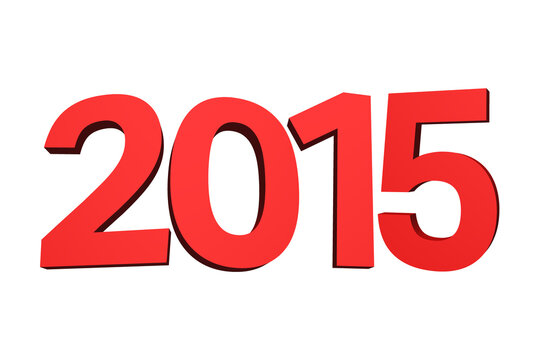Digital png illustration of red 2015 text on transparent background