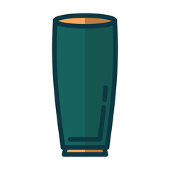 Digital png illustration of dark green cup on transparent background