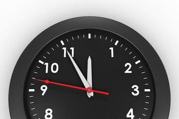 Digital png illustration of black clock face without 12 hour on transparent background