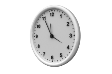 Digital png illustration of white clock face on transparent background